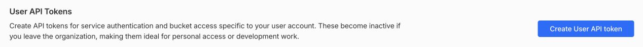 In User API Tokens, choose Create User API token. This is the entry to the form, not its final submission button.